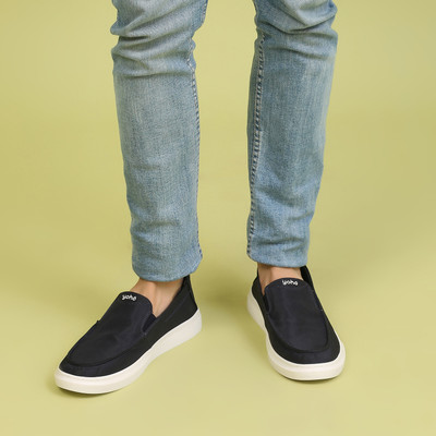 yoho Kite Men’s Stylish Versatile Breathable Slip-On Sneakers For Men(Navy , 6)