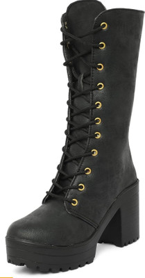 EASYLINE Boots For Women(Black , 4)