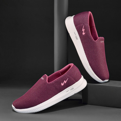 CAMPUS ZOE PLUS Women's Casual Shoes | Memory Foam Insole with Pillo Foam | Slip On Walking Shoes For Women(Purple , 6)