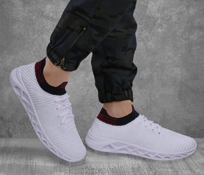 SUKUN Casuals For Men(White, Black, Red , 7)