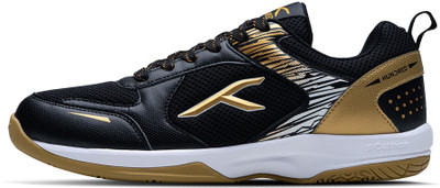 Hundred Court Star Pro Non Marking Badminton Shoes For Men(Black, Blue , 6)