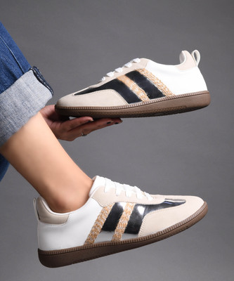 jm looks Women's Chunky Sneakers Casual Shoes Lace-up Shoes Sneakers For Women(Tan , 6)