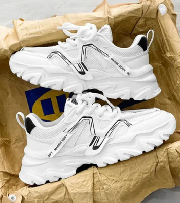 Xylus WHITE SHOES PREMIUM QUALITY SNEAKERS Sneakers For Men(White , 9)