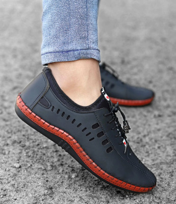 Krors Mens Latest Designer Partywear, Stylish, Office Use , Casual, Loafers Shoes Loafers For Men(Black , 6)