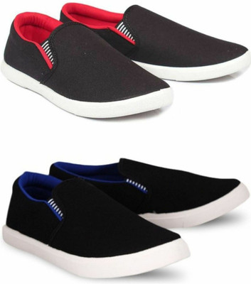 WELDONE 2 Pair Combo Trendy & Stylish Loafers For Men(Multicolor , 9)