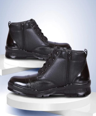 Fonicy military forces, commercial tactical zip boots Hiking & Trekking Shoes For Men Boots For Men(Black , 8)