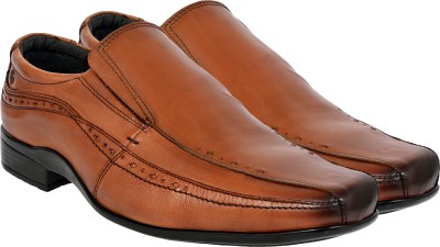 HX London formal shoes Slip On For Men(Tan , 8)