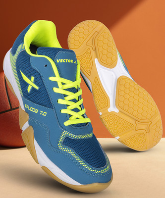 VECTOR X Xplode 7.0 Lightweight Non-Marking EVA Phylon Rubber Sole Badminton Shoes For Men(Green , 9)