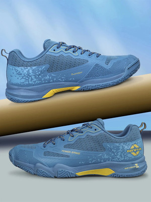 NIVIA Powerstrike 4.0 Badminton Shoes For Men(Blue , 7)
