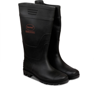 Vaultex PVC Industrial Purpose Super Safety Lightweight Gum Boots Boots For Men(Black , 10)