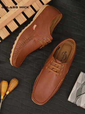 GULASS WICK Men Derby Casual Shoes Loafers For Men(Tan , 8)