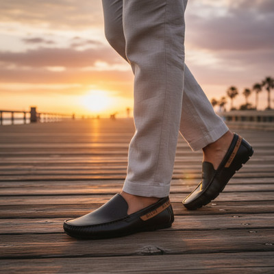 Hilux Hilux Trendy Loafers For Men Loafers For Men(Black, Black , 10)