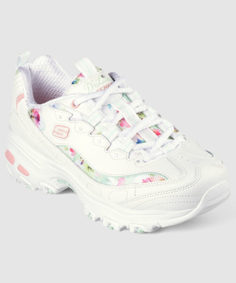 Skechers D'LITES - BLOOMING F Sneakers For Women(White , 3)