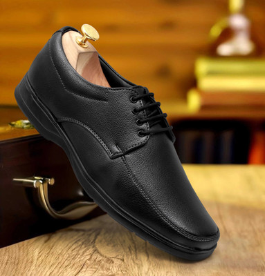 Shooz Faux Leather Lace Up Shoes Oxford For Men(Black , 8)