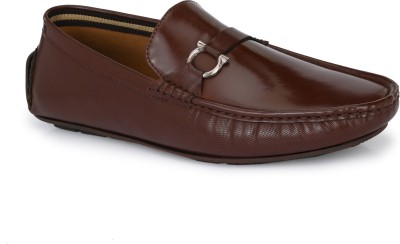 SAN FRISSCO synthetic leather|loafers shoes men|trending partywear comfort walkingoutdoors Slip On For Men(Brown)
