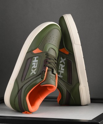 HRX by Hrithik Roshan Rerooted Classics Sneakers For Men(Olive , 7)