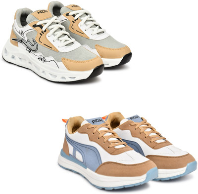 Hida Comfort Fit Sports Shoes for Gym & Outdoor Wrestling Shoes For Men(Tan, Blue , 9)