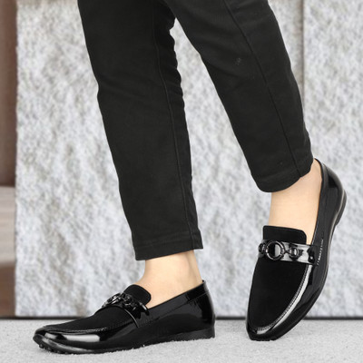 awakya New Trendy Black Casual Loafers Shoes for man Loafers For Men(Black , 9)