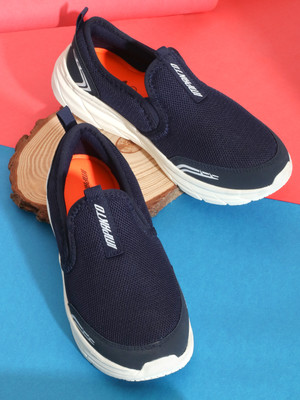 Impakto by Ajanta Conic Slip On Sneakers For Men(Blue , 8)