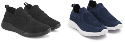 Face Stylish Sports Shoes for Men – Ideal for Running, Gym & Training Sneakers For Men(Black, Navy , 6)