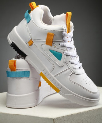 KILLER Sneakers For Men(Yellow, White , 8)