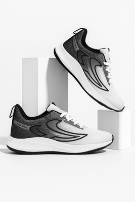 URBANBOX Running Shoes Walking Sports Shoes Running Shoes For Men(Black, White , 6)