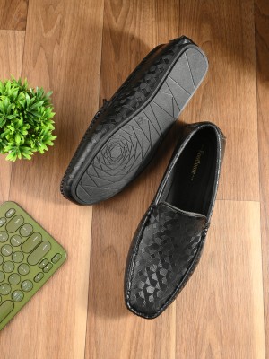 FOOTLOOSE Loafers For Men(Black , 7)