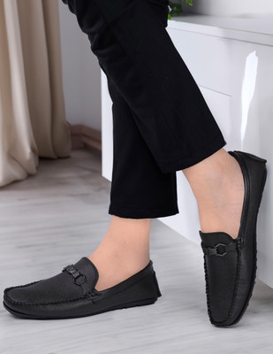 VEPERS Leather Loafers for Men – Ideal for Office & Party Style Corporate Casuals For Men(Brown , 9)