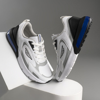 RED TAPE Athleisure Shoes for Men | Cultured Round-Toe Shape & Cushioning Technology Walking Shoes For Men(White, Blue , 7)