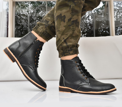 KILLER Black High Top Boots For Men Boots For Men(Black , 6)