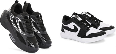 DARTKICK Versatile Casual Shoes for Men – Smart, Sleek & Comfortable Casuals For Men(White, Black , 10)