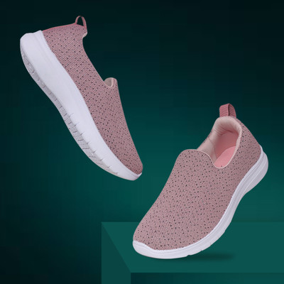 asian Melody-71 Mauve Sports,Training,Gym, Slip On Sneakers For Women(Pink , 8)