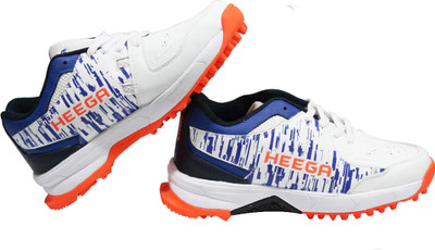 Heega Cricket Shoes For Men(White , 6)