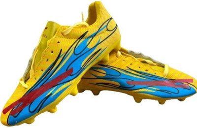 Star Impact Leather Football Shoes For Men For Men(Yellow , 10)