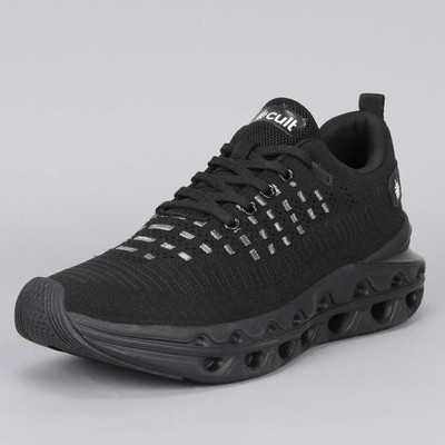 Cult Flexora Sneaker Shoes Breathable Mesh Upper Enhanced Cushioning Enhanced Grip Sneakers For Men(Black , 7)