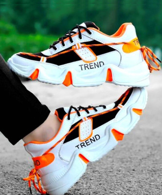 EZDEZARIO Sneakers For Men(Orange , 6)