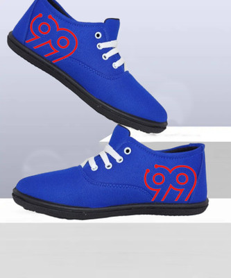 KANEGGYE New Men Canvas Shoes Engineered for comfort, styled for impact Sneakers For Men(Blue , 7)