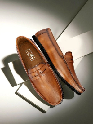 areeba Loafers For Men(Tan , 8)