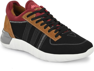 Hitz Black Lace-up Casual Sport Shoes Running Shoes For Men(Black , 11)