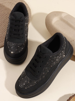 TRIKSY Sneakers For Women(Black , 5)