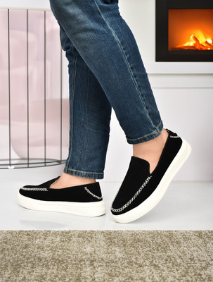 KILLER Men’s Sneaker Loafers with Lightweight EVA Sole | Stylish & Comfortable Shoes Loafers For Men(Black , 9)