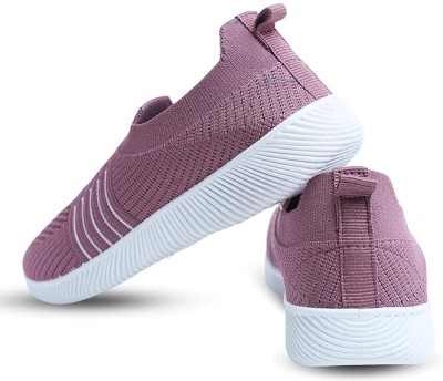 FootStation Alia Slip On Sneakers For Women(Pink , 6)