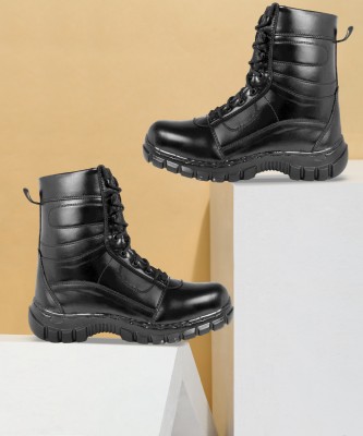 Para Commando combat army boot shoes for men Boots For Men(Black)