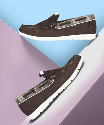 WOODLAND Boat Shoes For Men(Brown , 9)