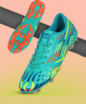 VECTOR X Python Synthtic Leather Upper Double Colored TPU Sole Padded Football Studs/ Football Shoes For Men(Multicolor , 7)