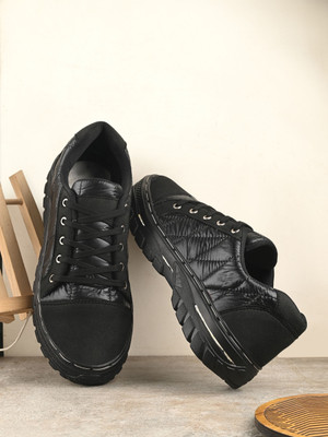 BUCIK BCK4024 Lightweight Comfort Extra Soft Summer Trendy Premium Stylish Party Sneakers For Men(Black , 8)