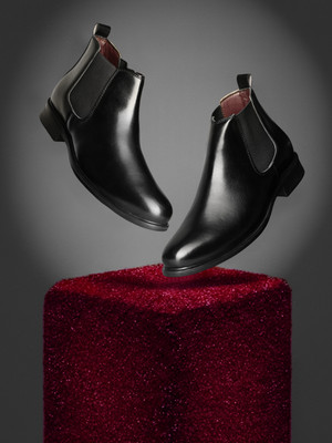 House of Pataudi Boots For Men(Black , 8)