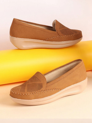 KILLER Women Stylish Loafers For Casual Wear, Comfort Shoes for girls Loafers For Women(Yellow , 6)
