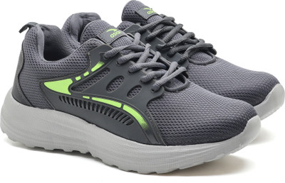asian Toofan-09 Running Shoes For Men | Sports & Walking Shoe with Arch Support Running Shoes For Men(Grey, Green , 9)