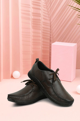 Stomped Men's Synthetic Leather | Derby shoe | comfortable | Daily Wear Casuals For Men(Brown , 6)